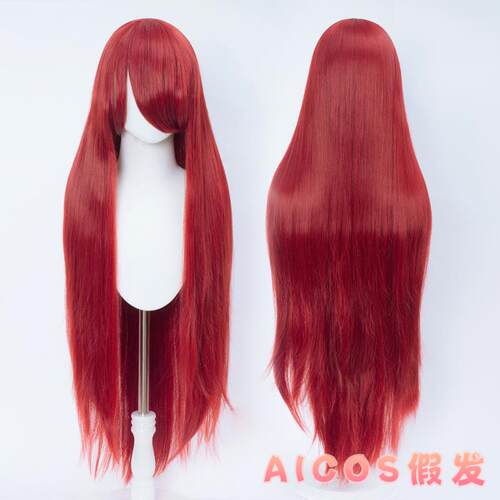 高档AICOS 100CM长直发万用女娘o古装动漫长发毛造型c长s假发假毛