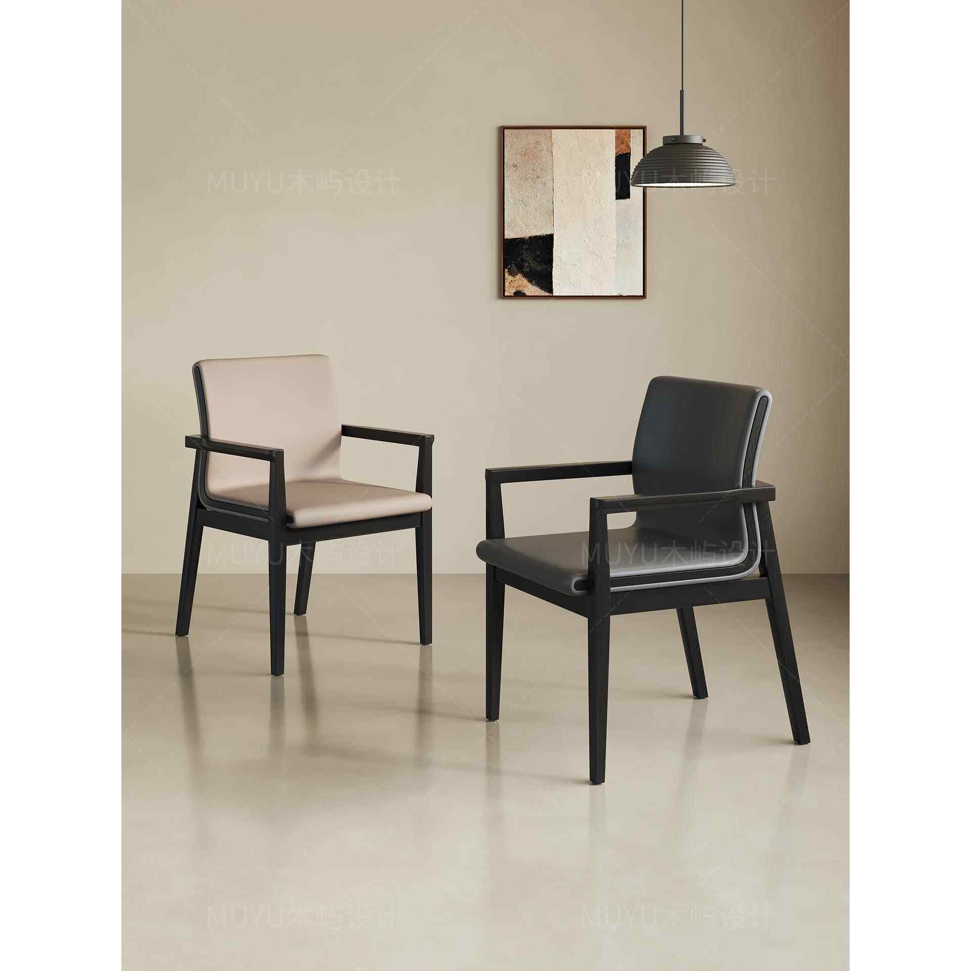 餐椅皮革书房椅子靠背椅子设计师扶手椅意大利轻豪华家实木餐桌和,住宅家具,餐椅,淘宝优惠券,粉丝福利购,淘宝优惠卷