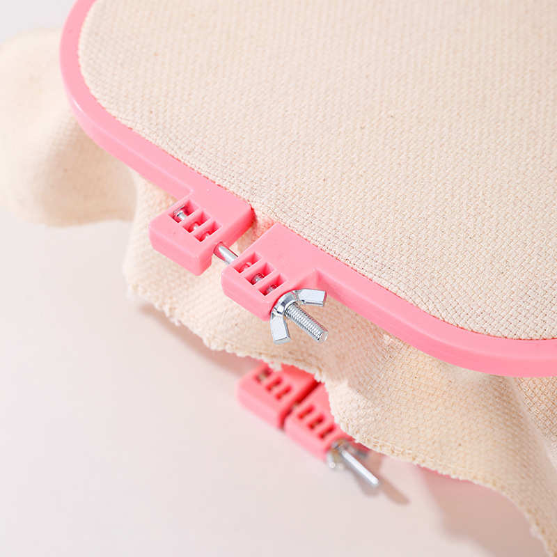 法式桌面绣架可调节双层一体式abs绣绷刺绣工具桌面嵌入式架子