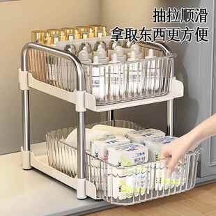 卫间生下架水槽置物抽拉房式浴室洗LHN手池柜下厨厕所分层台面收