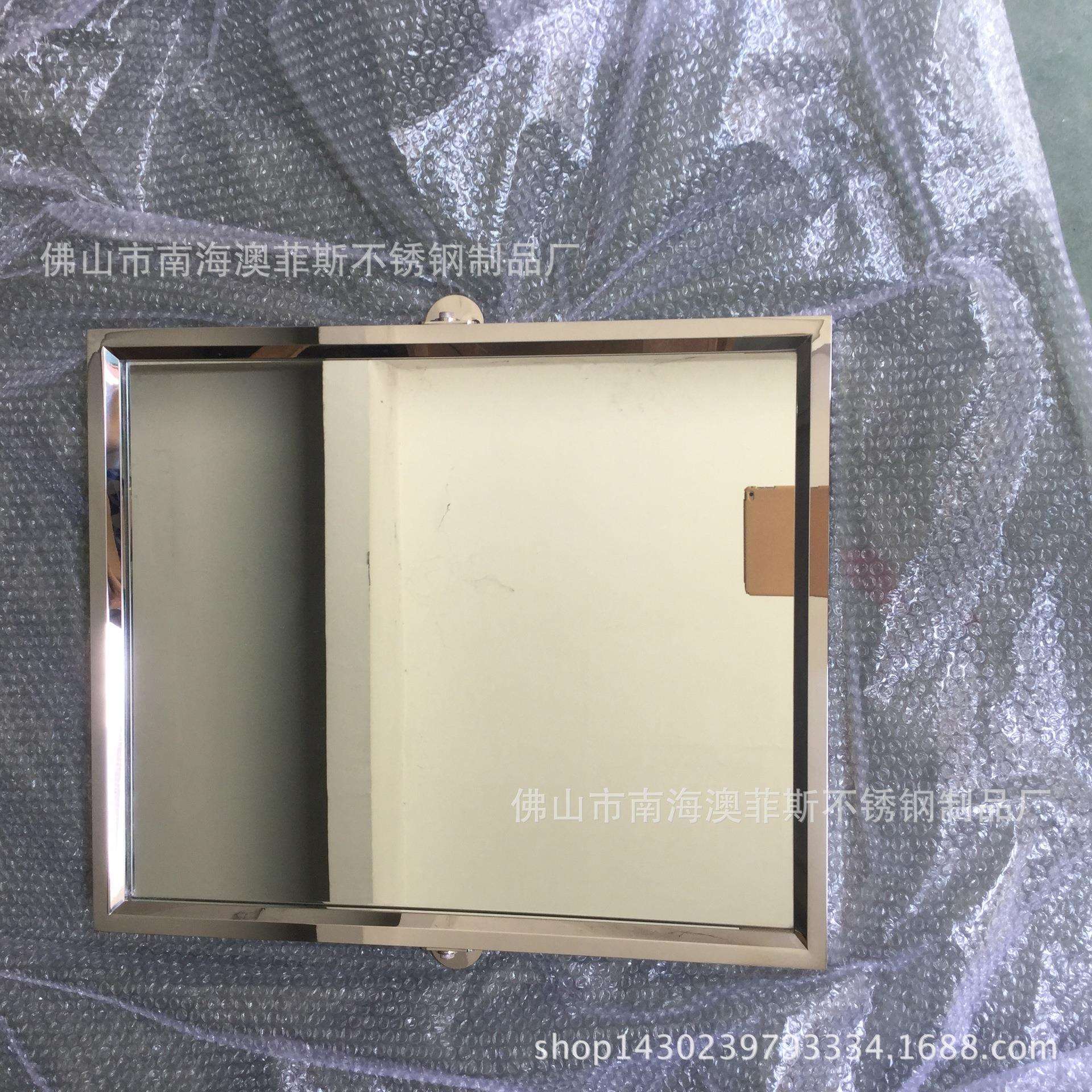 生产不锈钢方形浴室镜 镜面金属化妆镜 洗手台镜子