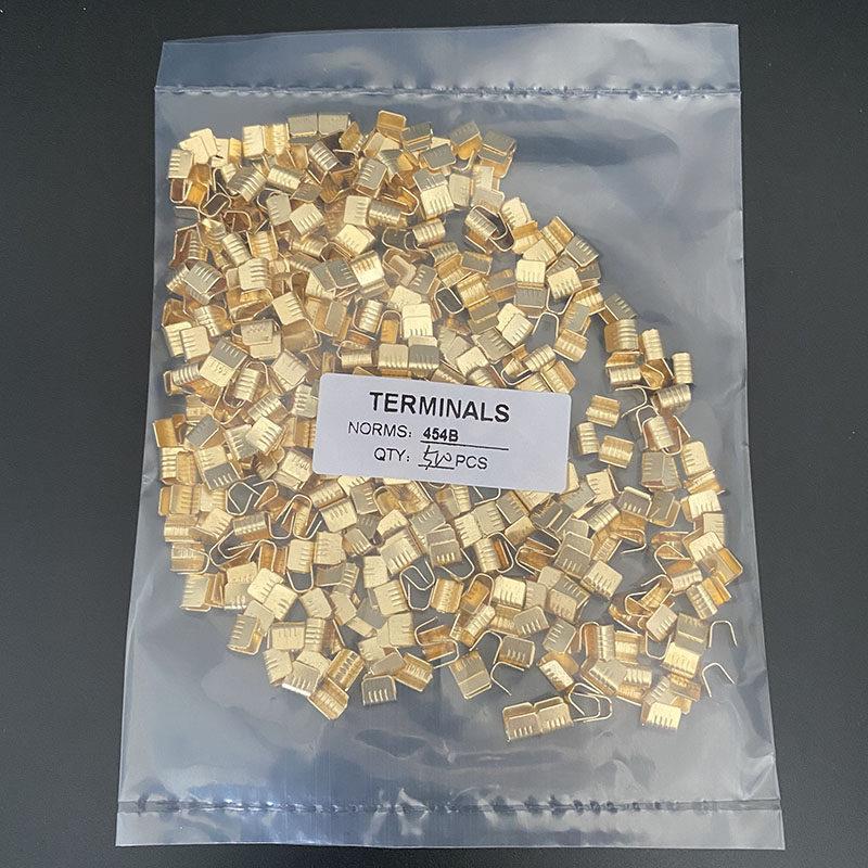 500只铜扣DJ-454B型并线扣接线端子电线连接器冷压压线扣中间接头