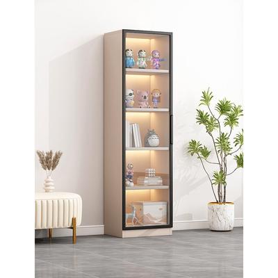 包安装书柜展示柜电视柜边立柜置物酒柜靠墙家用客厅带玻璃门柜子