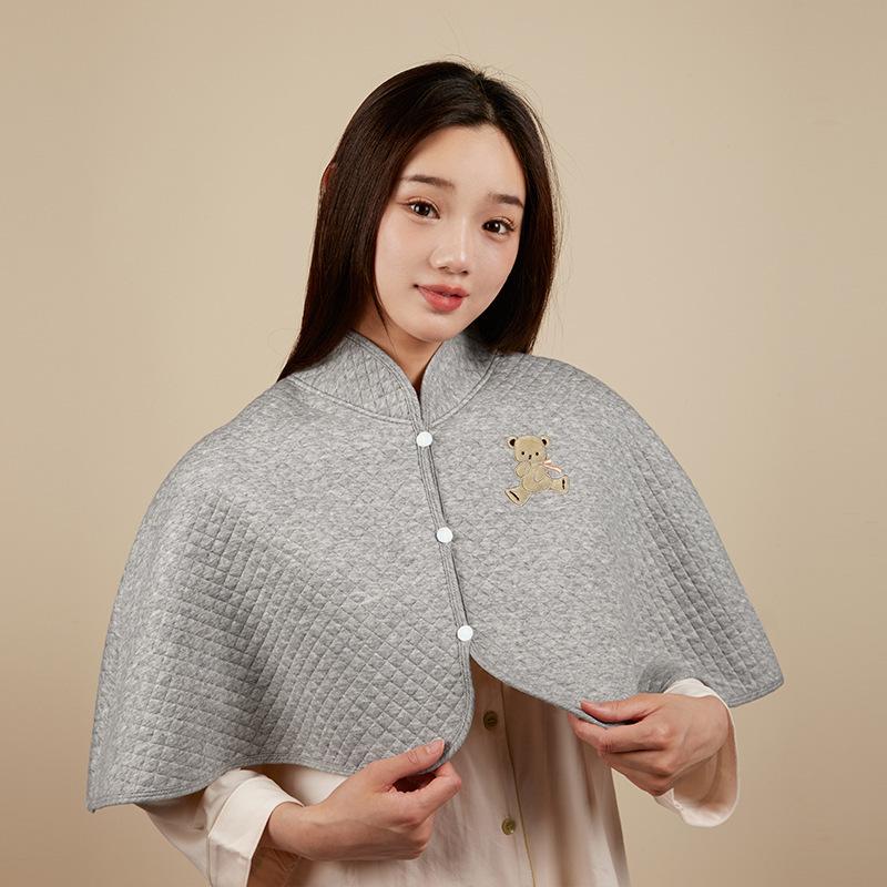 月子披肩秋冬保暖短款纯棉披肩