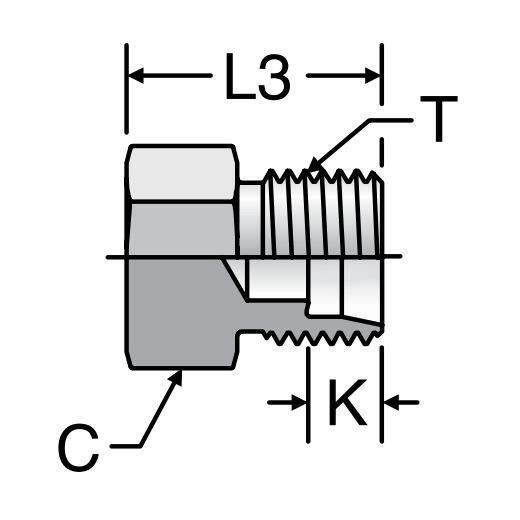 倍润航空标准堵头flareless tube fitting