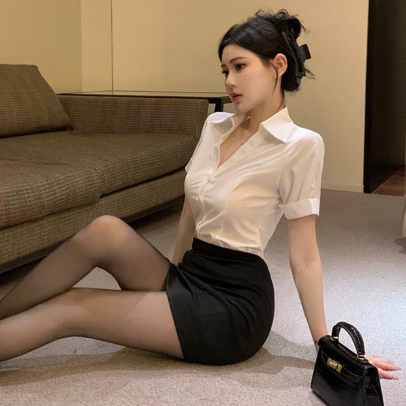 夜店高级减龄套装夜总会上班衣服女柔式性感连衣裙足疗技师工作服