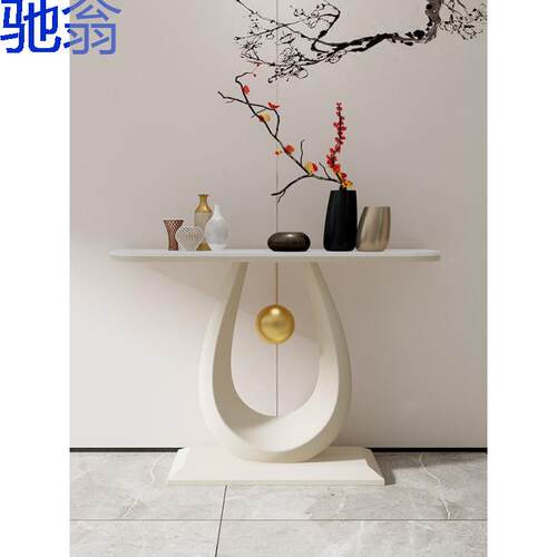 yp7意式轻奢玄关台北欧岩板玄关桌入户高端玄关柜走廊客厅靠墙端