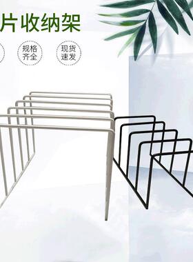 古典怀旧唱片收纳架 大号小号简约现代黑色铁艺黑胶碟片存放架