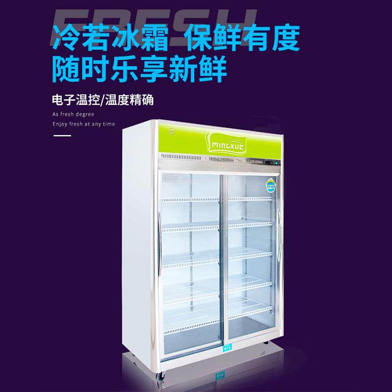 铭雪啤酒柜冷藏柜商用保鲜柜便利店饮料柜双三门铜管制冷风展示柜