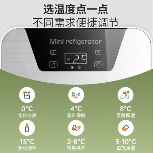 EOS车载迷你小冰箱迷你宿舍出租房小型母乳单人用冷藏箱车家两用