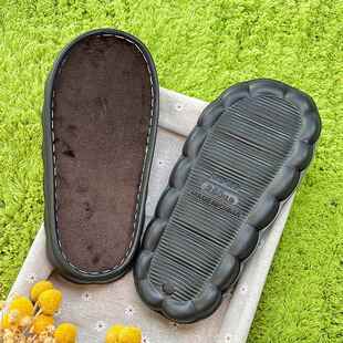 手工编织勾毛线拖鞋云朵鞋底钩织儿童棉拖鞋防滑加厚泡沫软底冬季