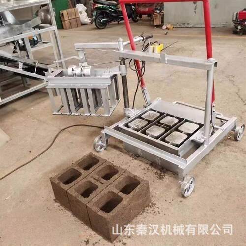 小型免烧移动水泥制砖机机用粘土空心砖机津巴布韦半自动制砖机