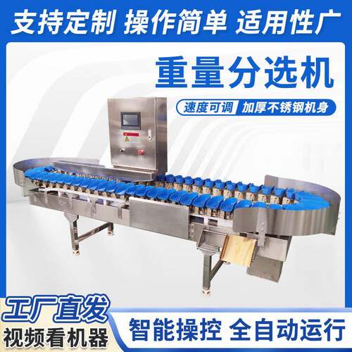 全自动称重分选机商用扇贝海参海产品分拣设备食品水果重量分选机