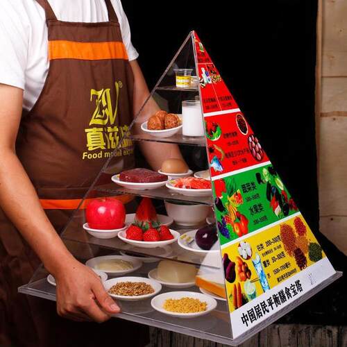 新版宣教中国居民平衡膳食宝塔模型彷真食物交换份膳食金字塔模型