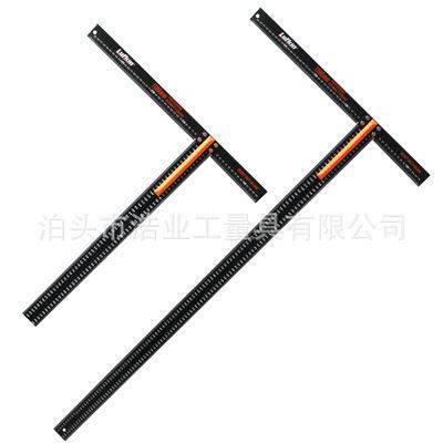 铝合金T型尺黑色1196直角90度加厚丁字型尺 广告工程T字角尺600