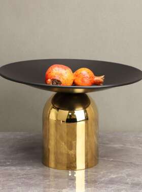 新款直销新中式金属蘑菇果盘桌面摆件样板房电视柜客厅餐厅玄关家