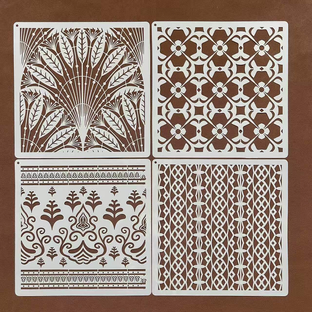 复古花边辅助制作墙面喷花墙绘喷辅助瓷砖涂鸦艺术绘画镂空模板尺