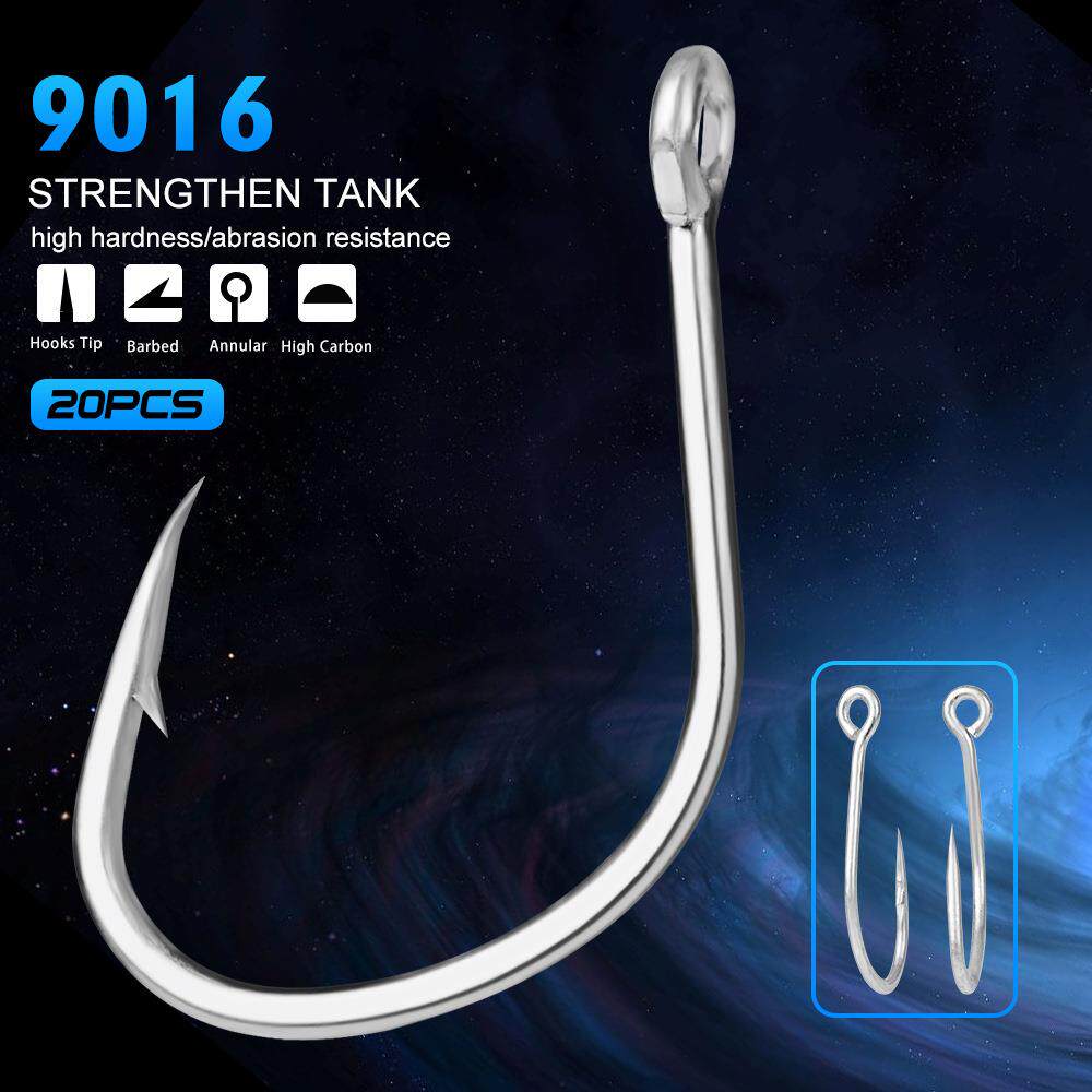 海钓铁板钩高碳钢哑锡单钩绑线鱼钩船钓鱼钩Sport Hooks 9016