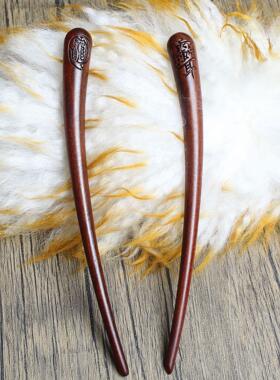 雷击枣木紫薇讳金光发簪浮雕道家法器把玩手把件木质工艺品量大