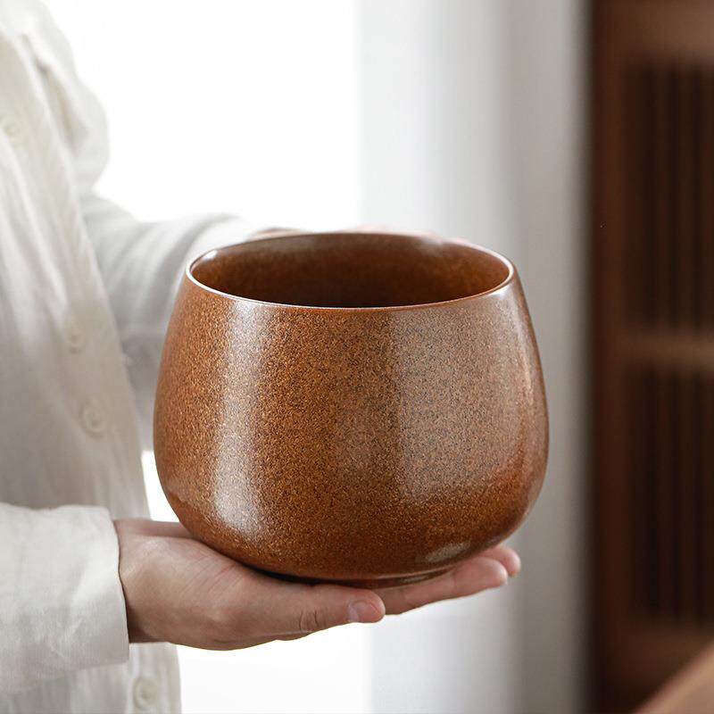 茶渣缸废水桶茶洗大小号建水杯洗日式陶瓷禅意水盂家用茶道配件