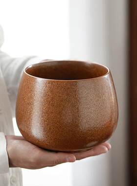 茶渣缸废水桶茶洗大小号建水杯洗日式陶瓷禅意水盂家用茶道配件