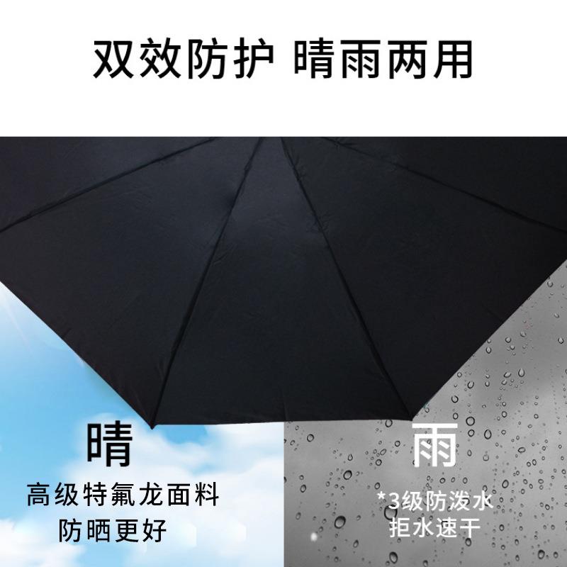 新款直销三折全自动折叠晴雨伞创意手柄反骨特氟龙布商务礼品广告