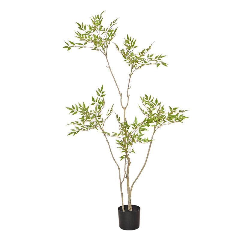 仿真绿植迷你南天竹室内商场大型落地植物装饰假树南天竹十大功劳