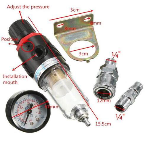 1/4 30-120PSI 40micron Air Compressor Filter Water Separato