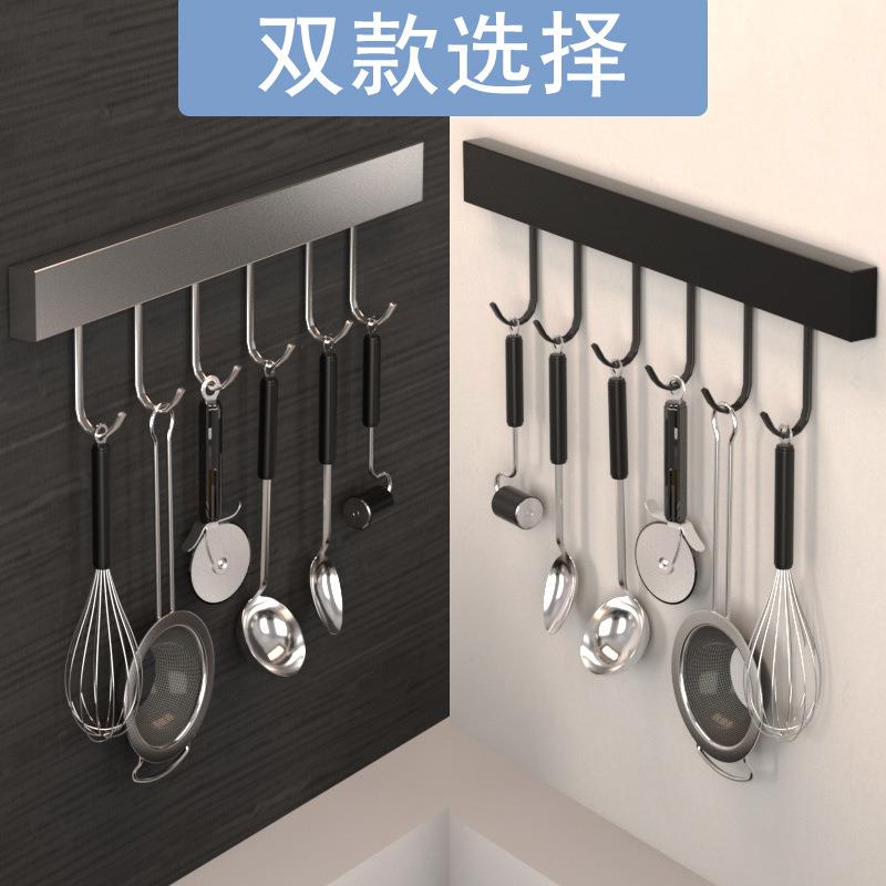 免打孔房不钢厨00089置物架墙上挂钩架活动锈壁杆挂架挂钩排钩挂