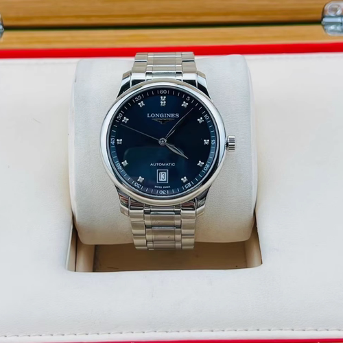 爆款9.8新浪琴名匠系列钢自动机械手表38.5MM男表L2.628.4.97.6