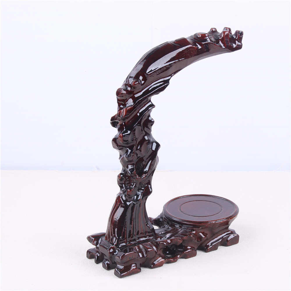 红木工艺品根雕随形吊玉架挂玉架首饰展示架实木质饰品装饰架底座