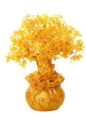 现代家居装饰品办公室桌客厅招财树发财树聚财摇钱树工艺品小摆件