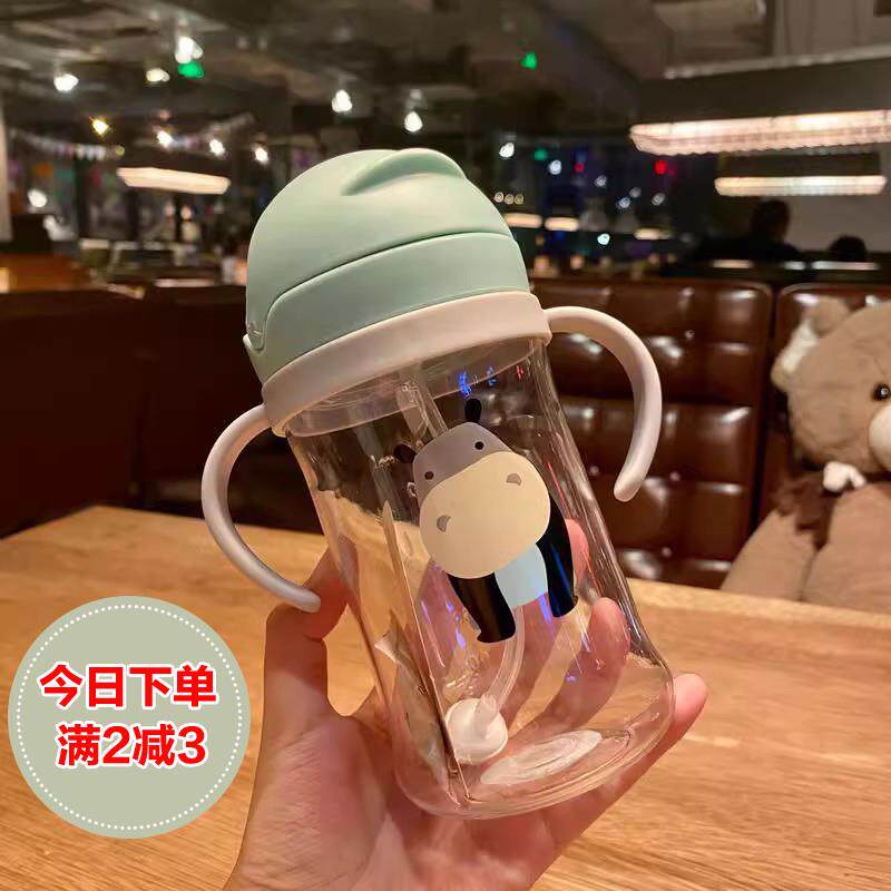 宝宝水杯儿童吸管杯带手柄防漏水杯幼儿喝水饮水杯水瓶婴儿学饮杯