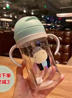 宝宝水杯儿童吸管杯带手柄防漏水杯幼儿喝水饮水杯水瓶婴儿学饮杯