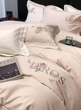 法式A件类120支TGH120长绒棉镂四套法轻奢高端式空全棉床上用品纯