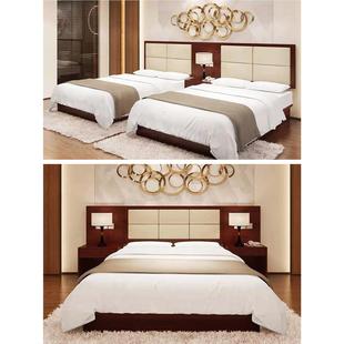 宾馆床床床头软包靠148背民宿双人公寓客全房酒店家标具间套