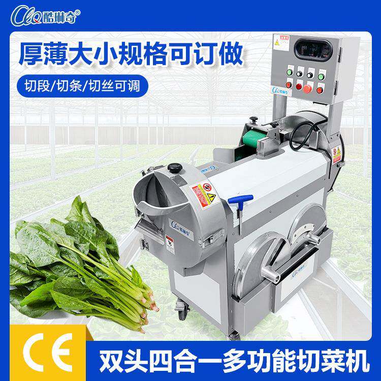 厨房设备 商用多功能双头变频切菜机 大姜生姜切片切丝切丁机