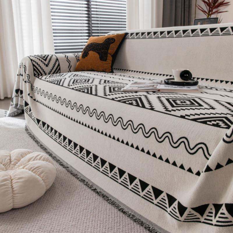 波西米亚防水雪尼尔沙发盖布四季通用2025沙发垫子防滑贴盖毯套罩