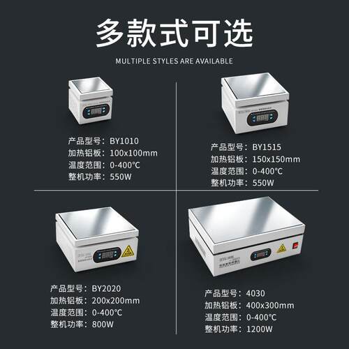 小型迷你恒温数显加热台BY105S智能实验室加热板欧美规110V邦远