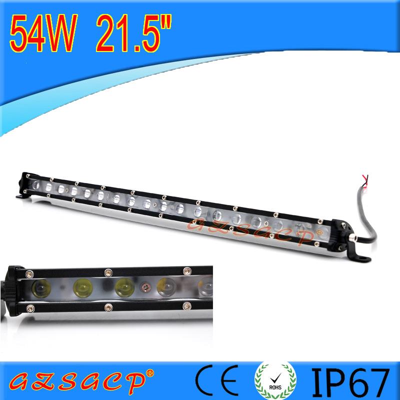 汽车LED中网单排长条射灯越野车改装4d透镜灯12V 24V货车照明大灯