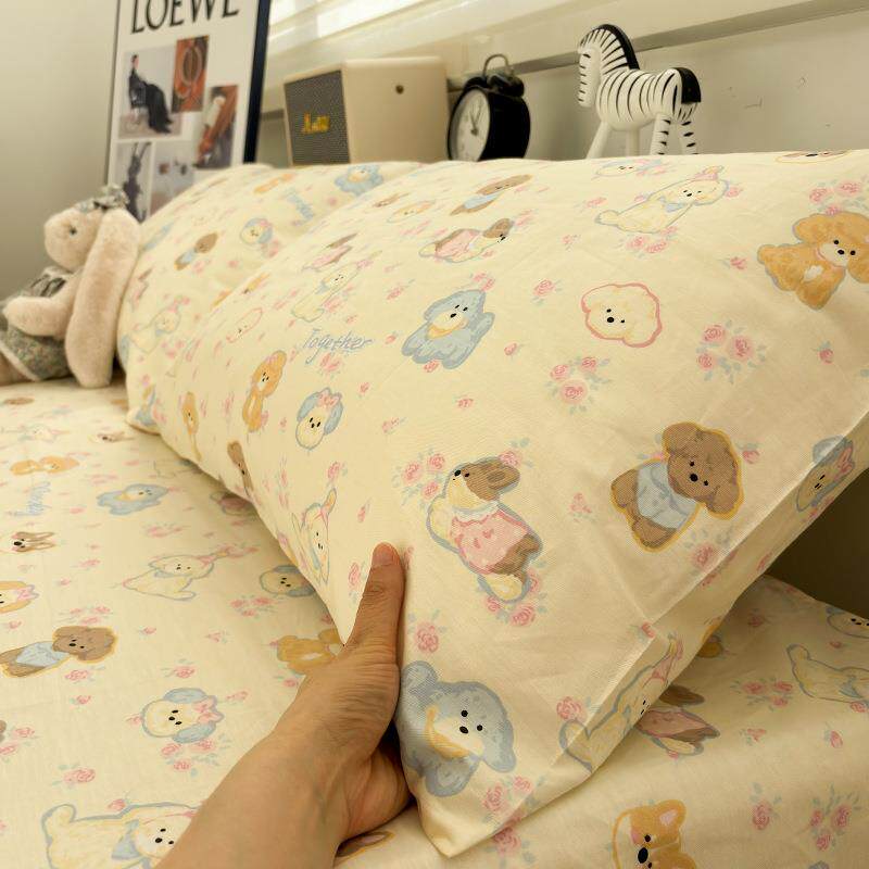 奶fufu纯棉枕套一对单个家用单人儿童学生宿舍加厚枕芯枕头套