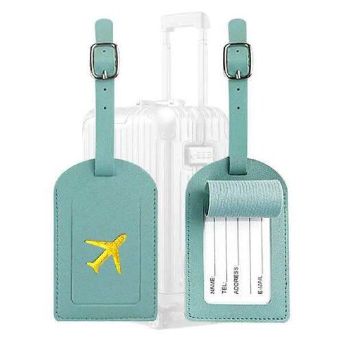 PU Leather Luggage Tag Baggage Bag Tag Suitcase Identifier