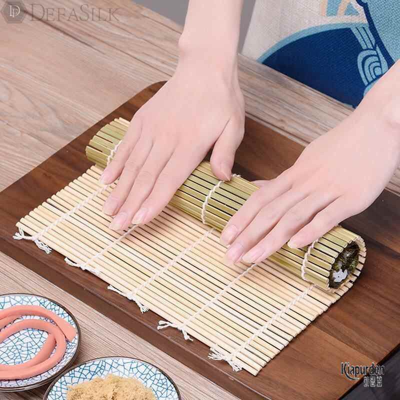包邮青皮日式寿司帘家庭不粘米饭紫菜包饭竹卷帘大卷饭团摆盘模具