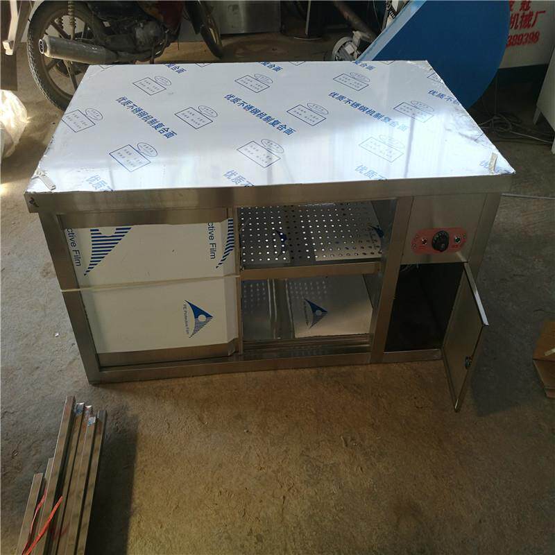 不锈钢保温柜暖碟柜移门配菜柜厨房案板打荷台热风暖碟台电热