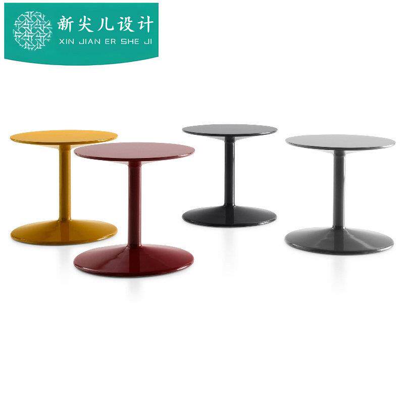 设计师玻璃纤维简约轻奢迷你艺术茶几天鹅防水茶几圆形扭桌小茶台