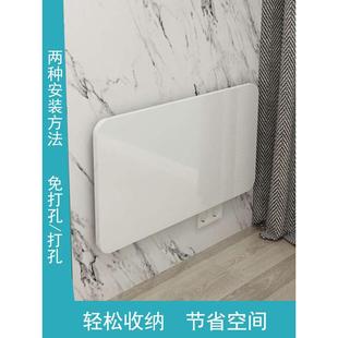 可折叠免厨房打孔家用一字隔板墙上多功能小餐桌吃饭置物架壁挂式