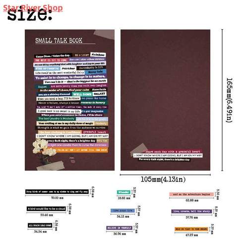 Small Talk Stickers Bullet Diary scrapbook DIY craft cards
