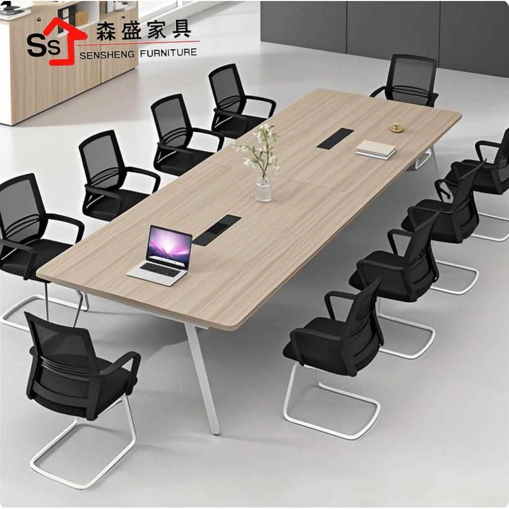 培训桌家具会议桌现代钢架会议台会客接待桌长条桌看图桌商务