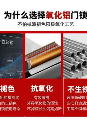 卧室门锁门一体灰色把含手锁锁室内房门锁卫生拉丝灰门间木家用磁