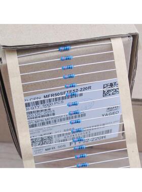 100个 YAGEO国巨MFR50S 14.7R 56R 261R 3K 38K3 86K6 680K电阻